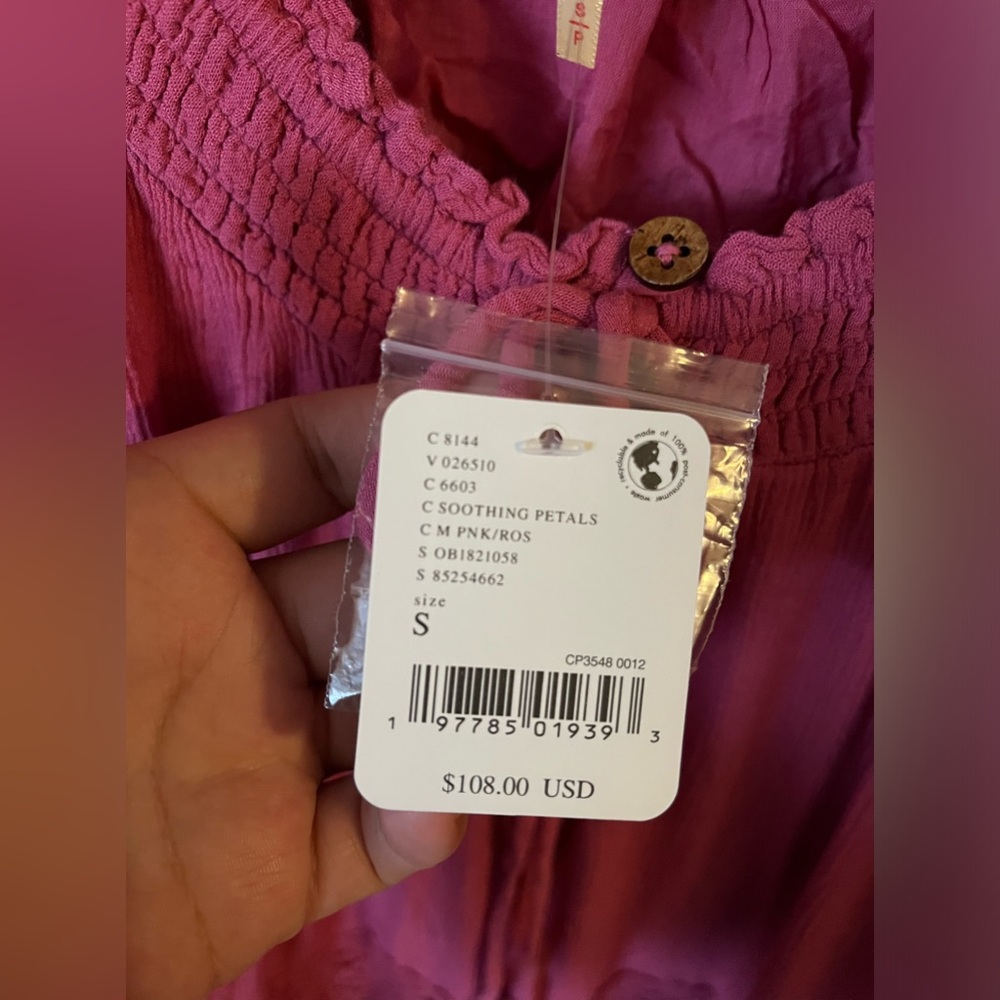 NWT FREE PEOPLE Dream On Maxi Dress In Soothing Petals MSRP $108 - Picture 8 of 10